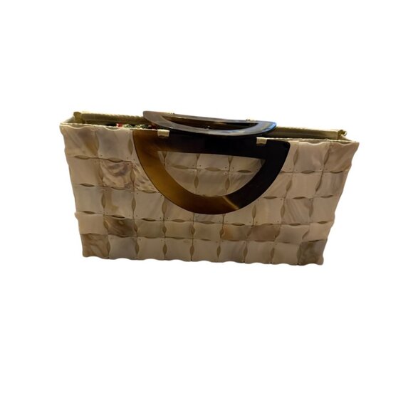 TICO Collection Vintage purse Handmag MOP Mother of Pearl Horn handles handmade - Picture 5 of 11